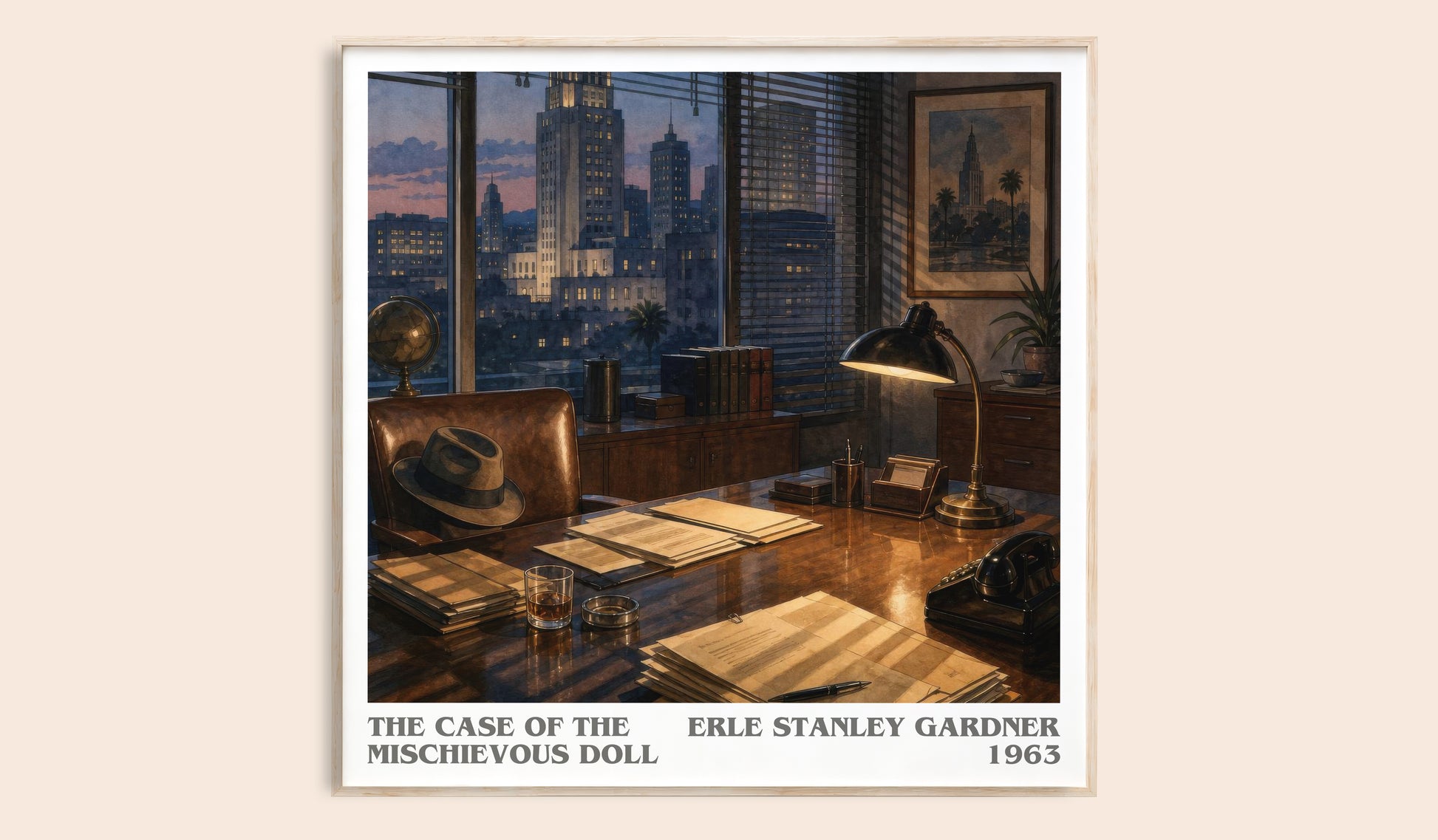 The Case Of The Mischievous Doll literary book poster by Erle Stanley Gardner – framed literary art print