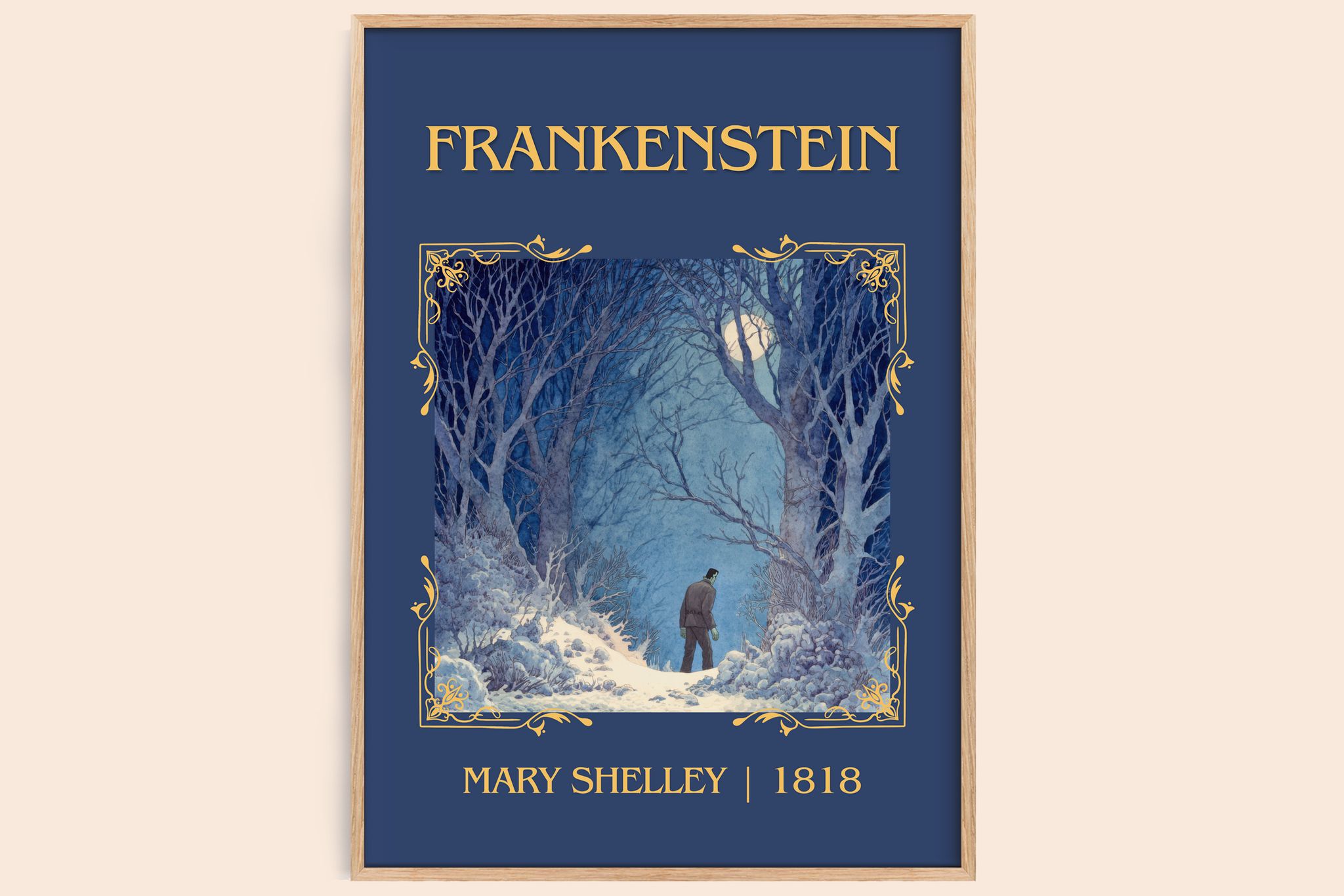 Frankenstein Classic Book Art Print by Mary Shelley