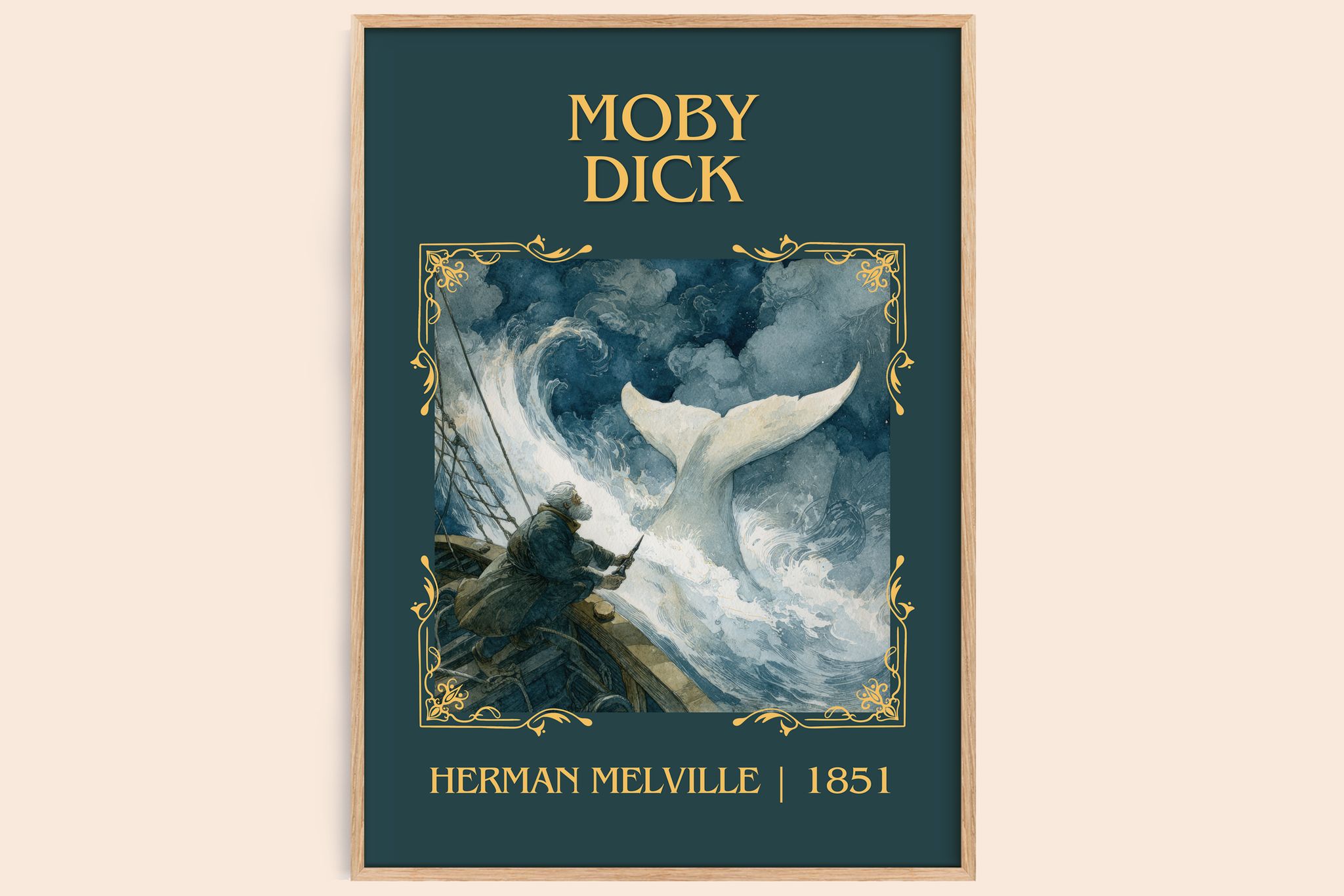 Moby Dick Classic Book Art Print by Herman Melville