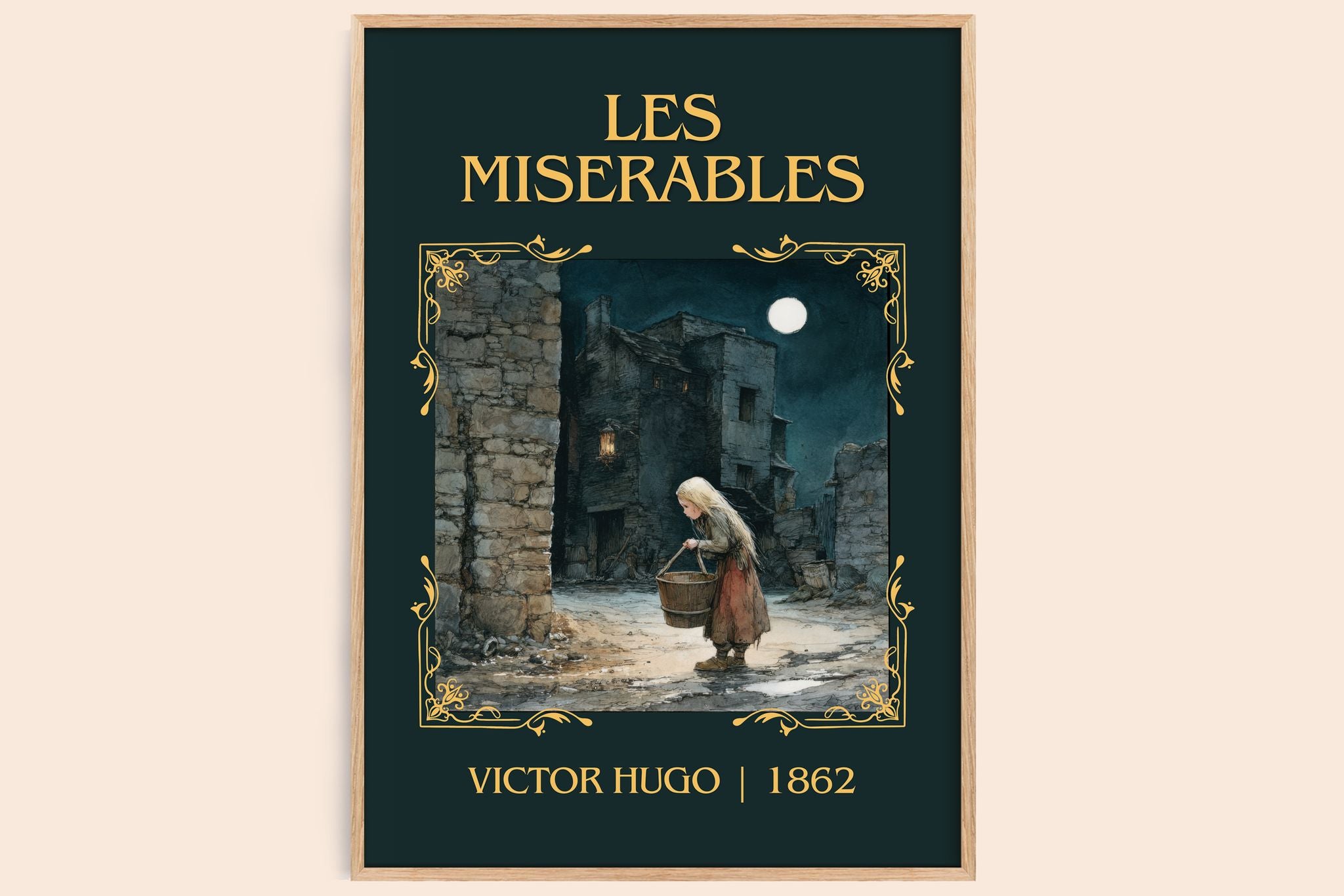 Les Misérables Classic Book Art Print by Victor Hugo