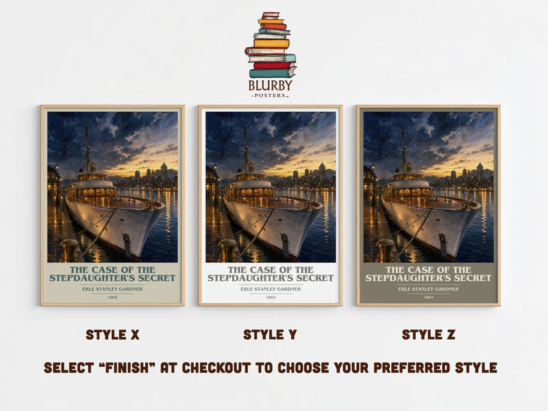 The Case Of The Stepdaughter'S Secret book cover print in frame leaning in hallway – mystery wall art