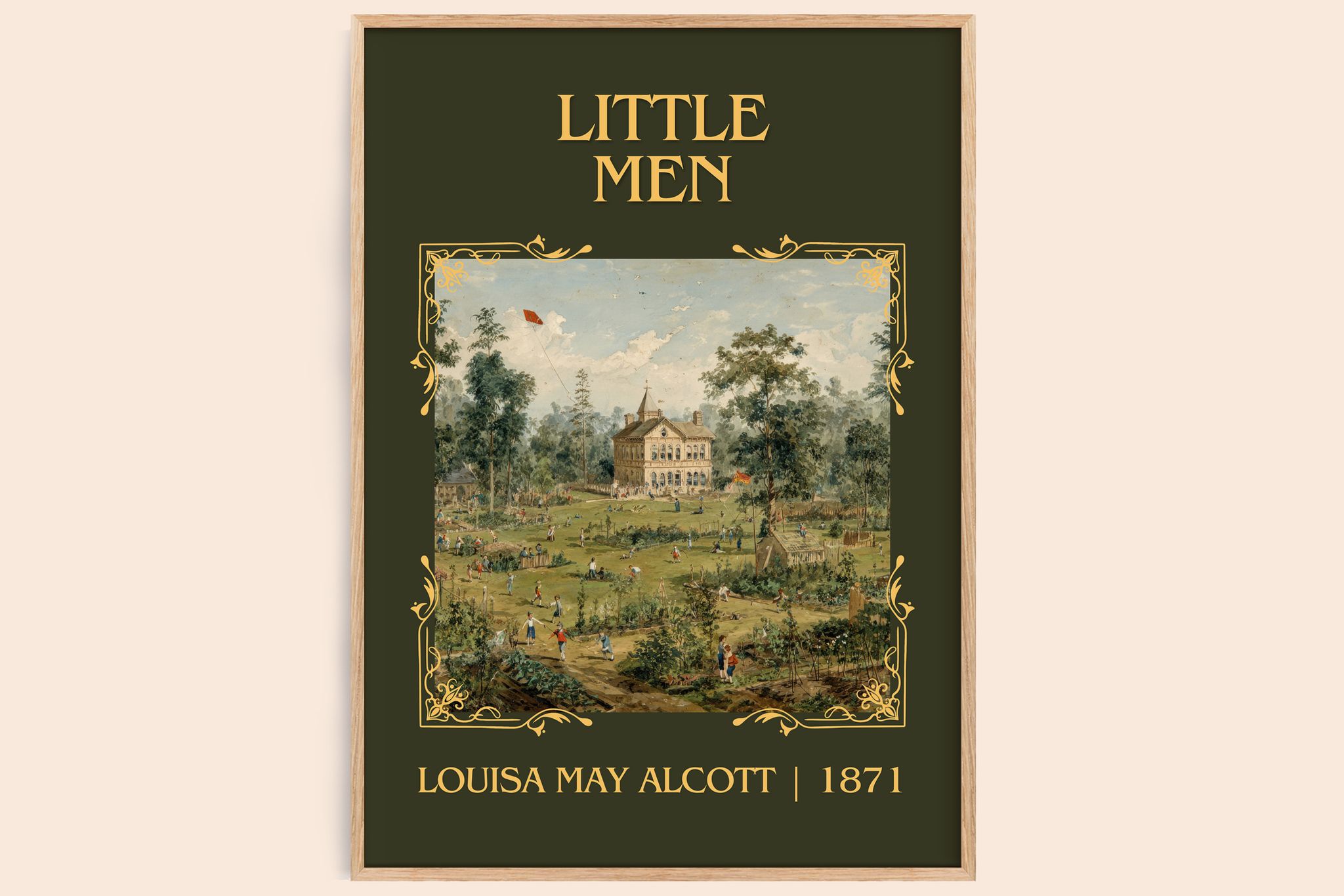 Little Men Classic Book Art Print by Louisa May Alcott