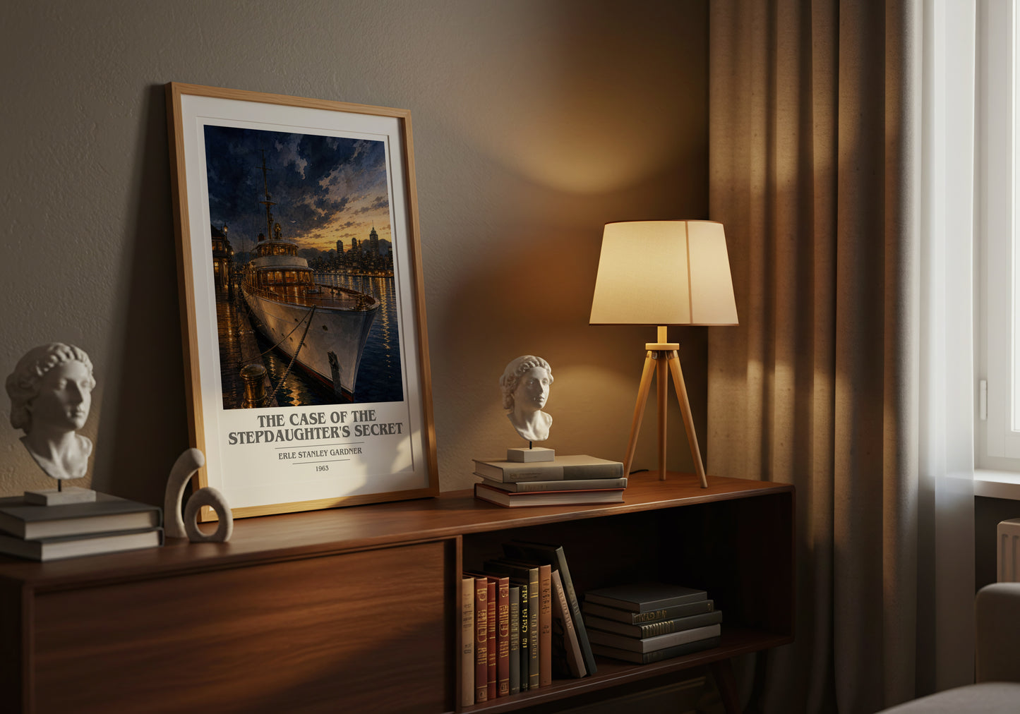 The Case Of The Stepdaughter'S Secret book cover book poster framed on wall – mystery wall art