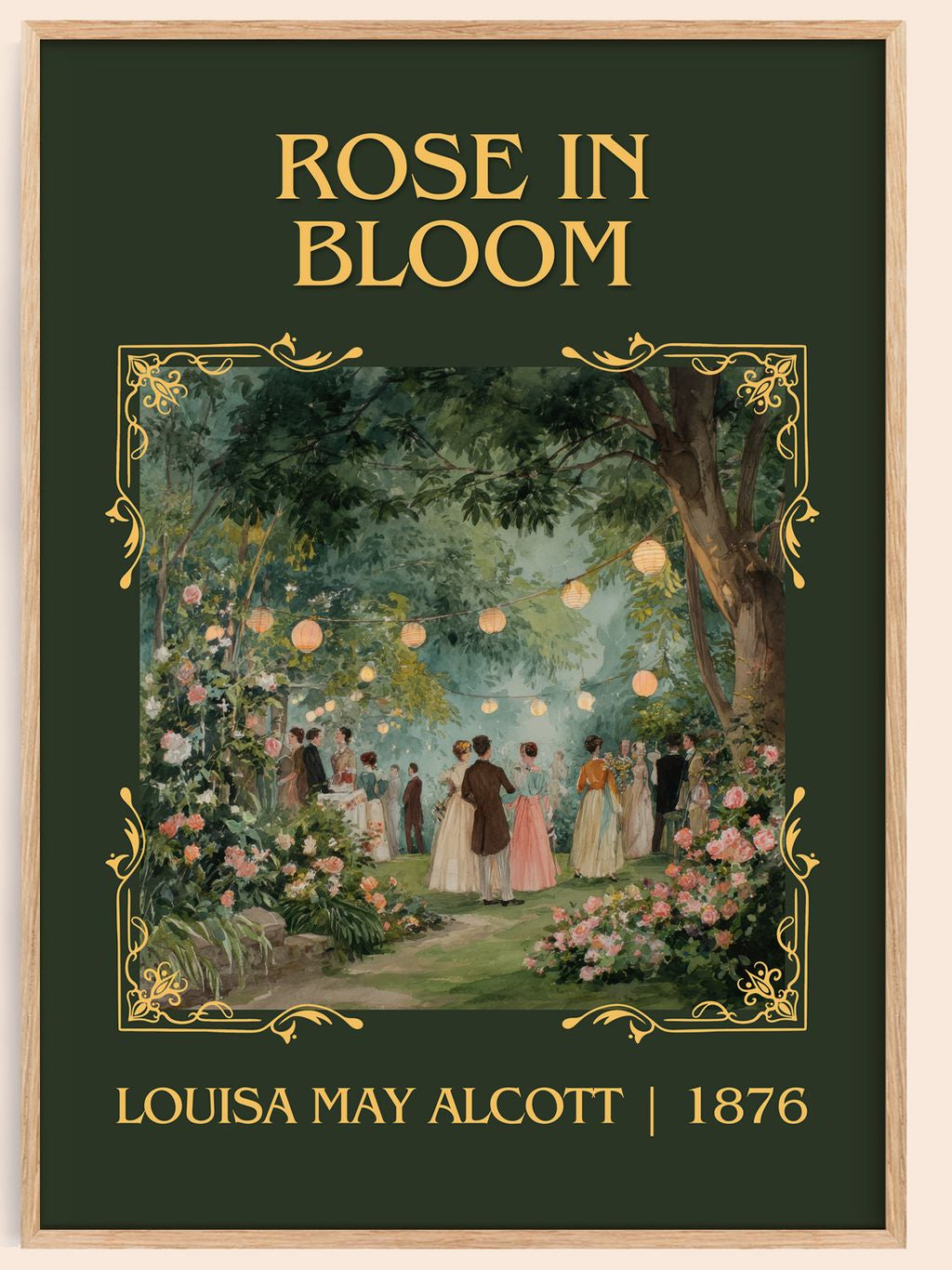 Rose In Bloom Classic Book Art Print by Louisa May Alcott – book poster
