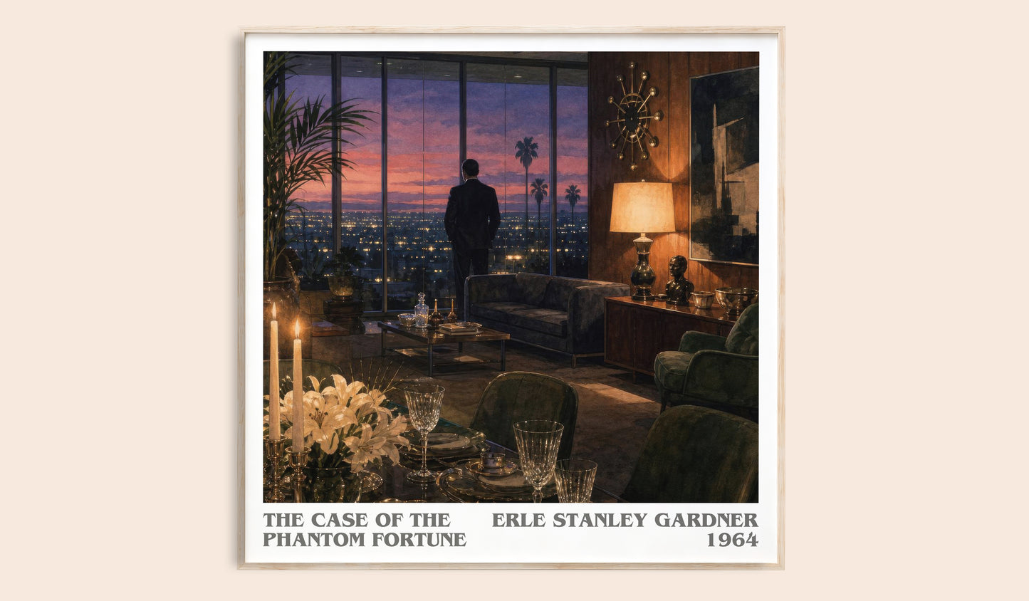 The Case Of The Phantom Fortune literary book poster by Erle Stanley Gardner – framed literary art print