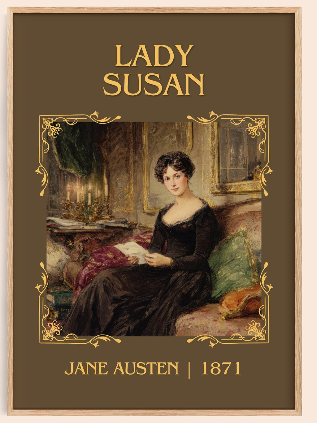 Lady Susan Classic Book Art Print by Jane Austen – book poster
