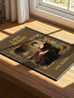 Lady Susan Classic Book Art Print by Jane Austen – print on a sunlit desk