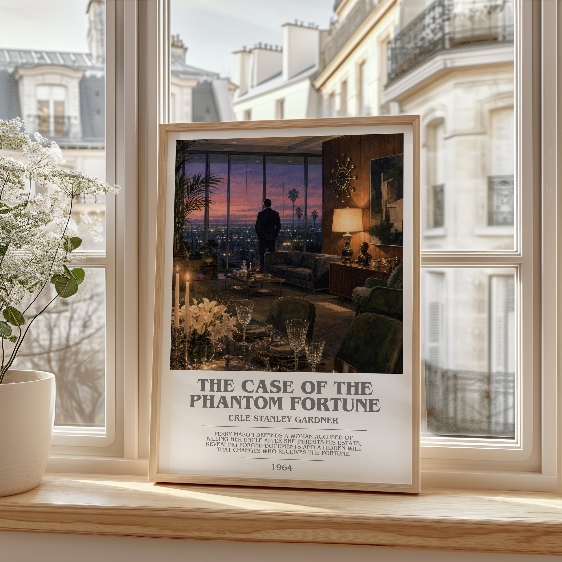 The Case Of The Phantom Fortune bookish poster colour and style options – Erle Stanley Gardner book art