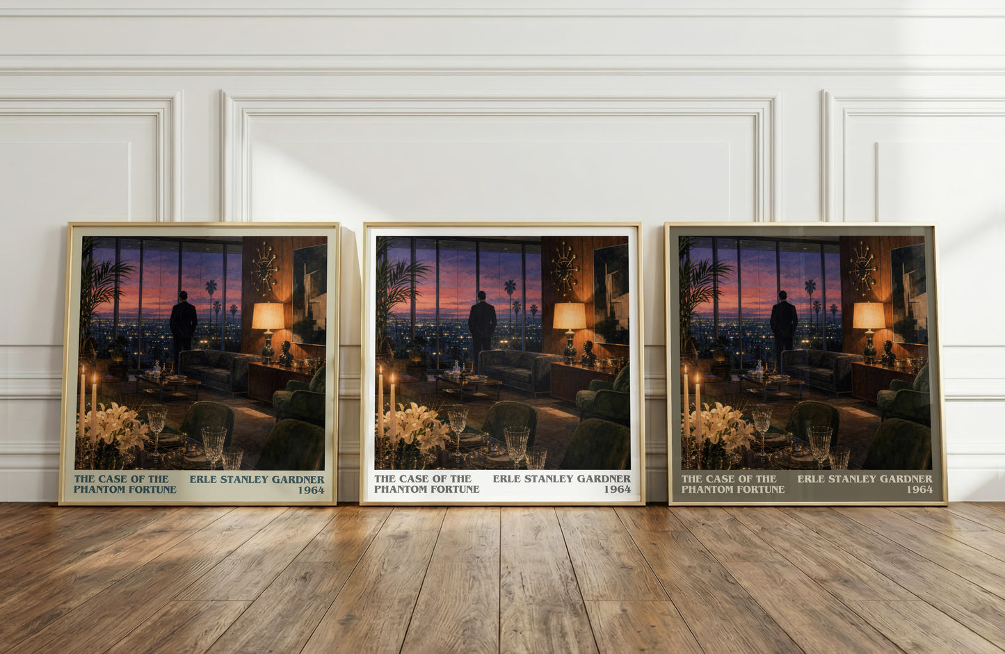 The Case Of The Phantom Fortune literary art print colour and style options – Erle Stanley Gardner book art