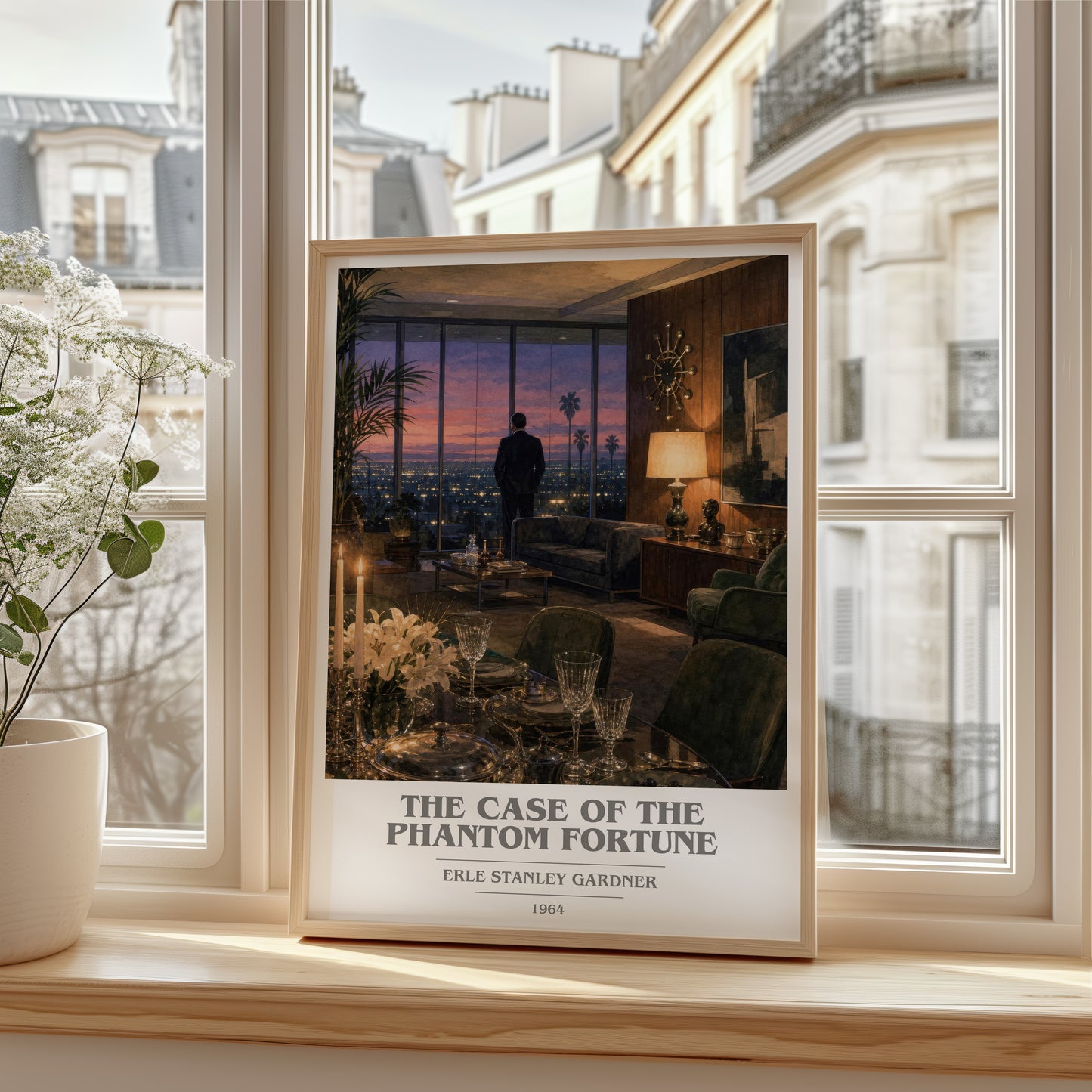 The Case Of The Phantom Fortune book cover poster colour and style options – Erle Stanley Gardner book art