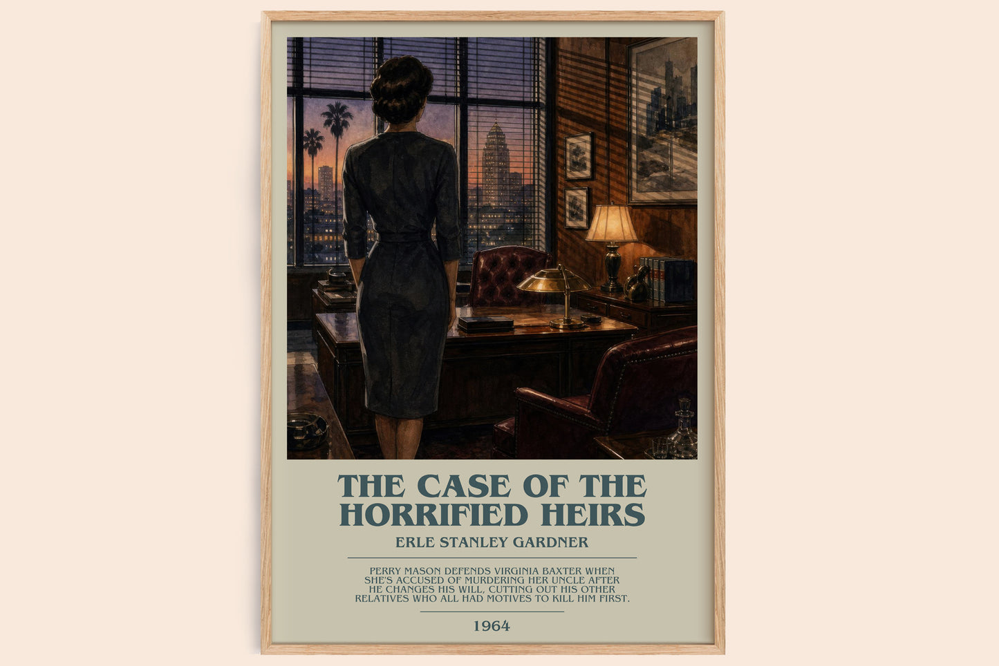 The Case Of The Horrified Heirs bookish book poster by Erle Stanley Gardner – framed literary art print