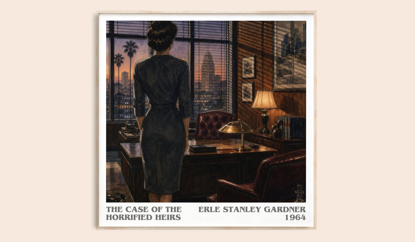 The Case Of The Horrified Heirs literary book poster by Erle Stanley Gardner – framed literary art print