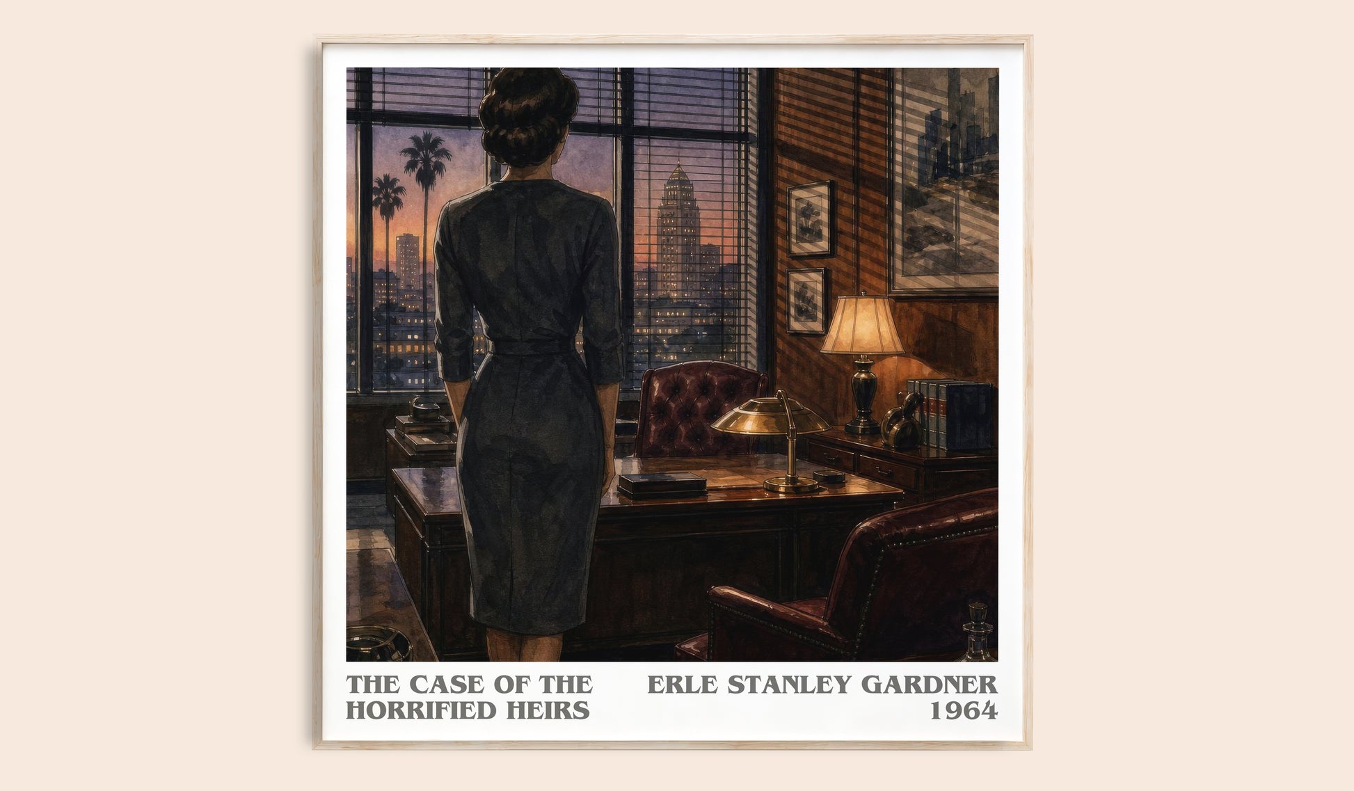 The Case Of The Horrified Heirs literary book poster by Erle Stanley Gardner – framed literary art print