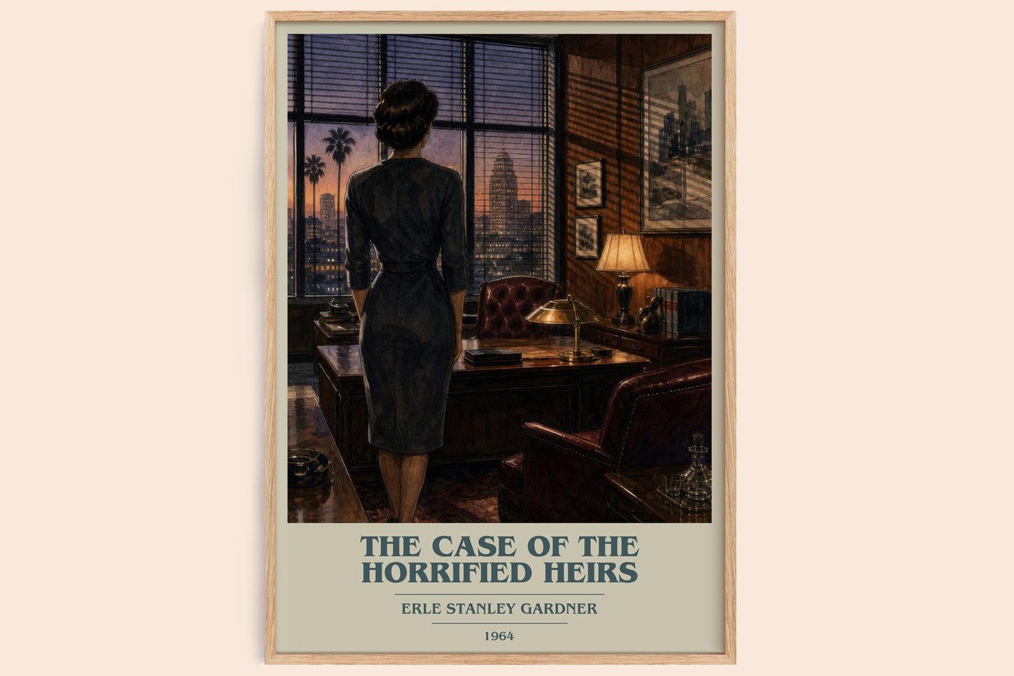 The Case Of The Horrified Heirs book cover book poster by Erle Stanley Gardner – framed literary art print