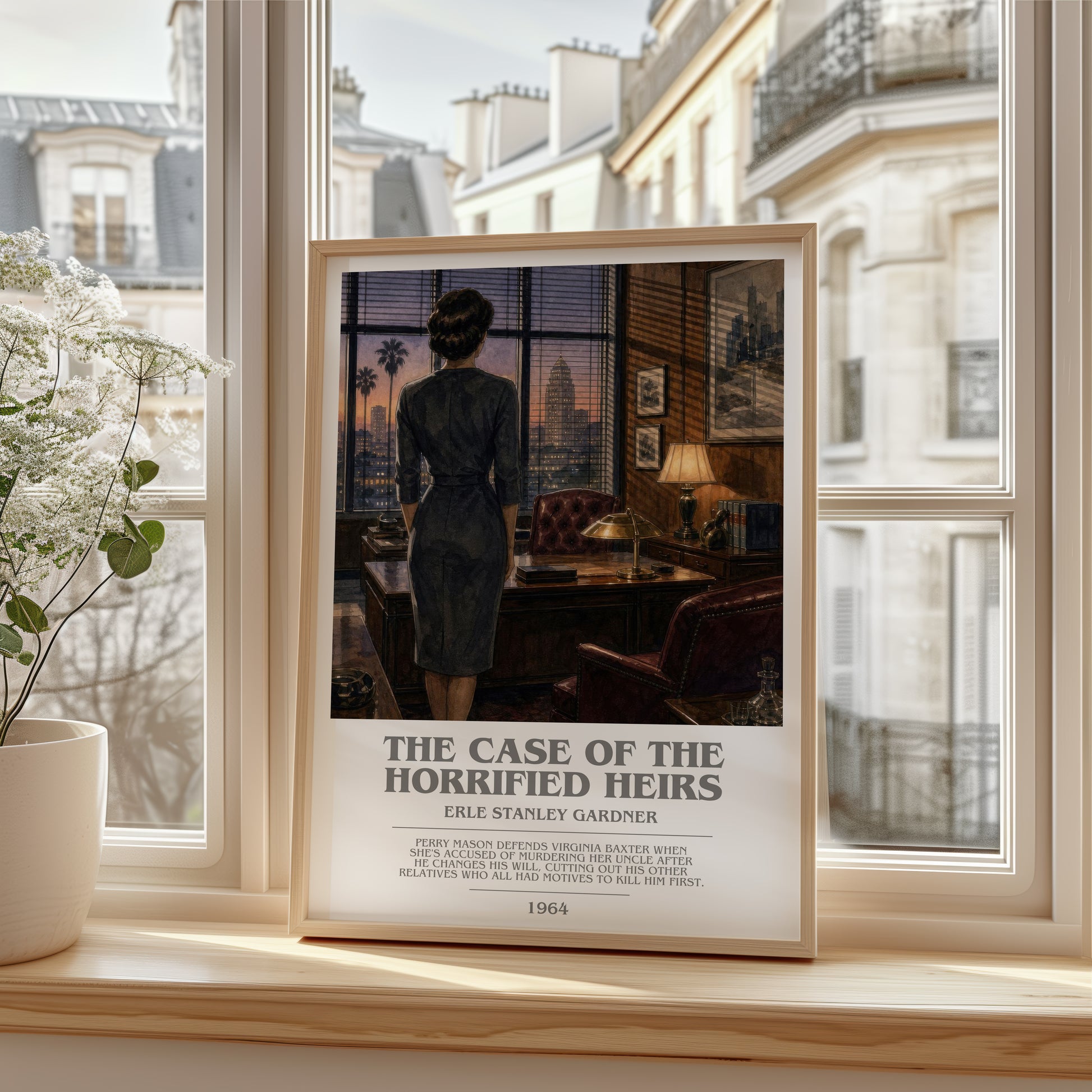 The Case Of The Horrified Heirs bookish poster colour and style options – Erle Stanley Gardner book art