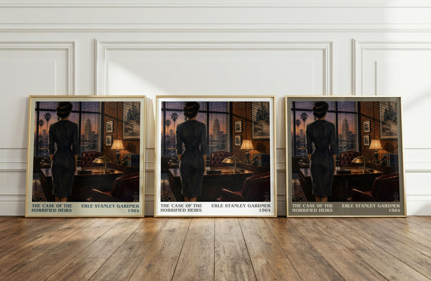 The Case Of The Horrified Heirs literary art print colour and style options – Erle Stanley Gardner book art
