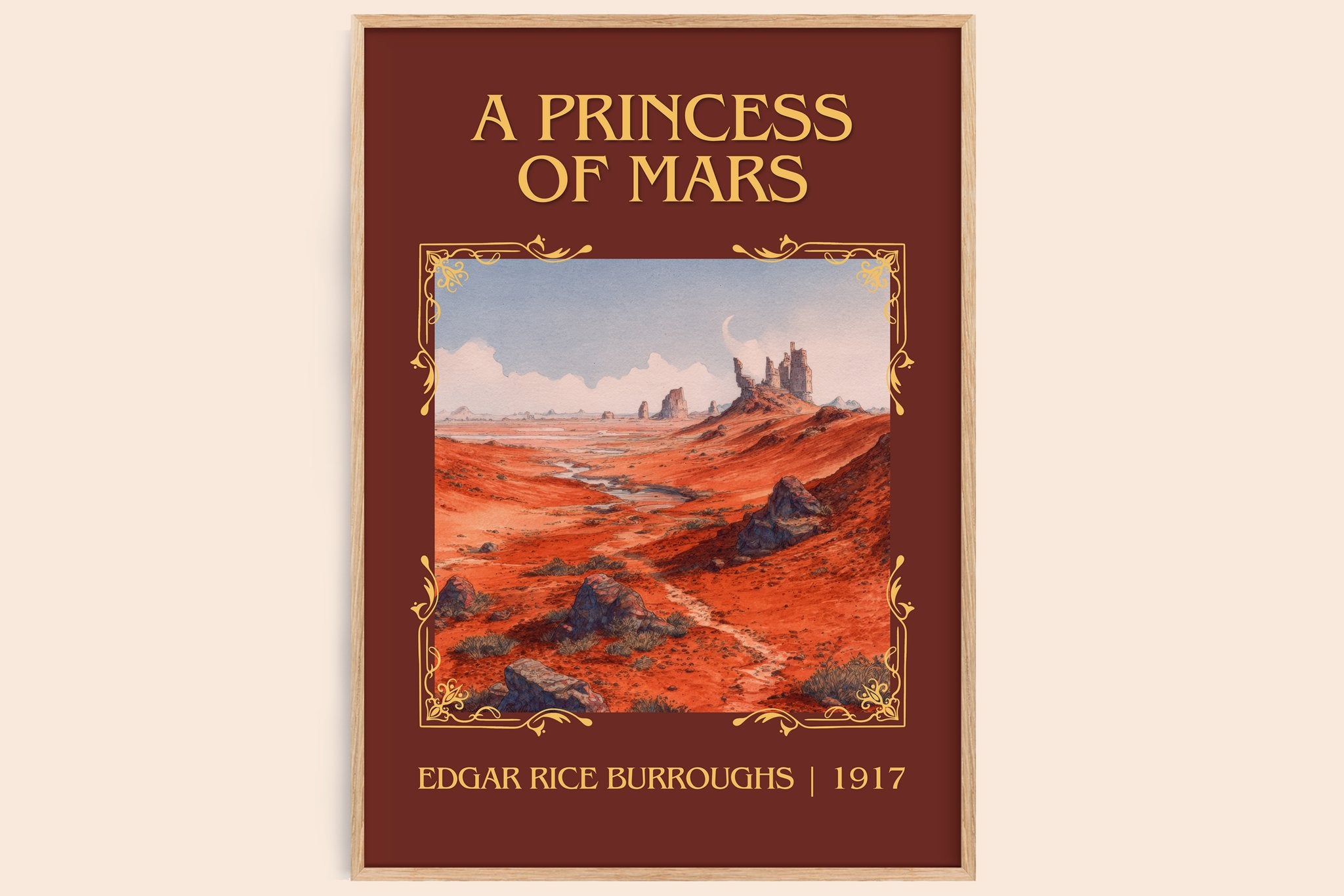 A Princess Of Mars Classic Book Art Print by Edgar Rice Burroughs