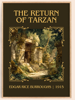 The Return Of Tarzan Classic Book Art Print by Edgar Rice Burroughs – book poster