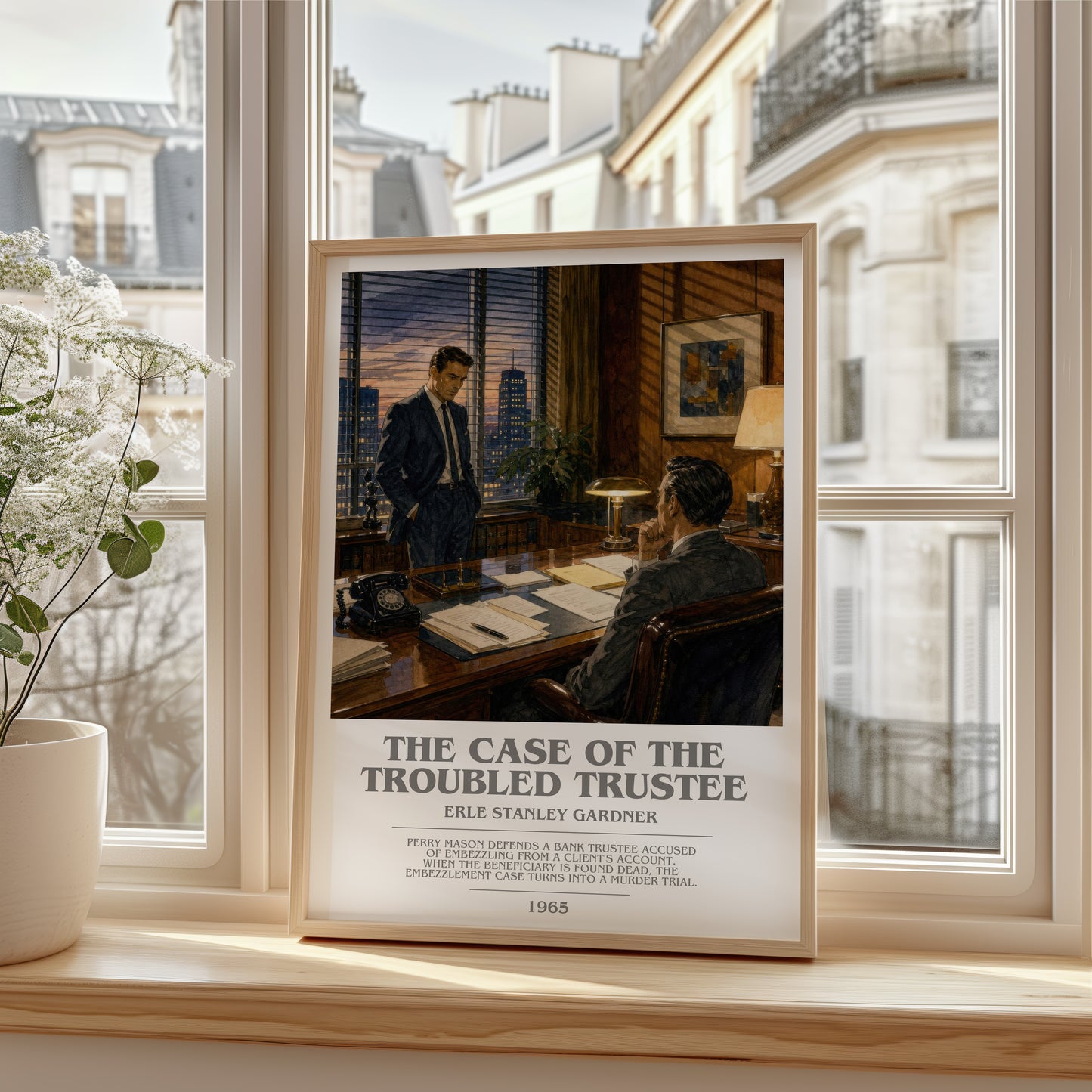 The Case Of The Troubled Trustee bookish poster colour and style options – Erle Stanley Gardner book art