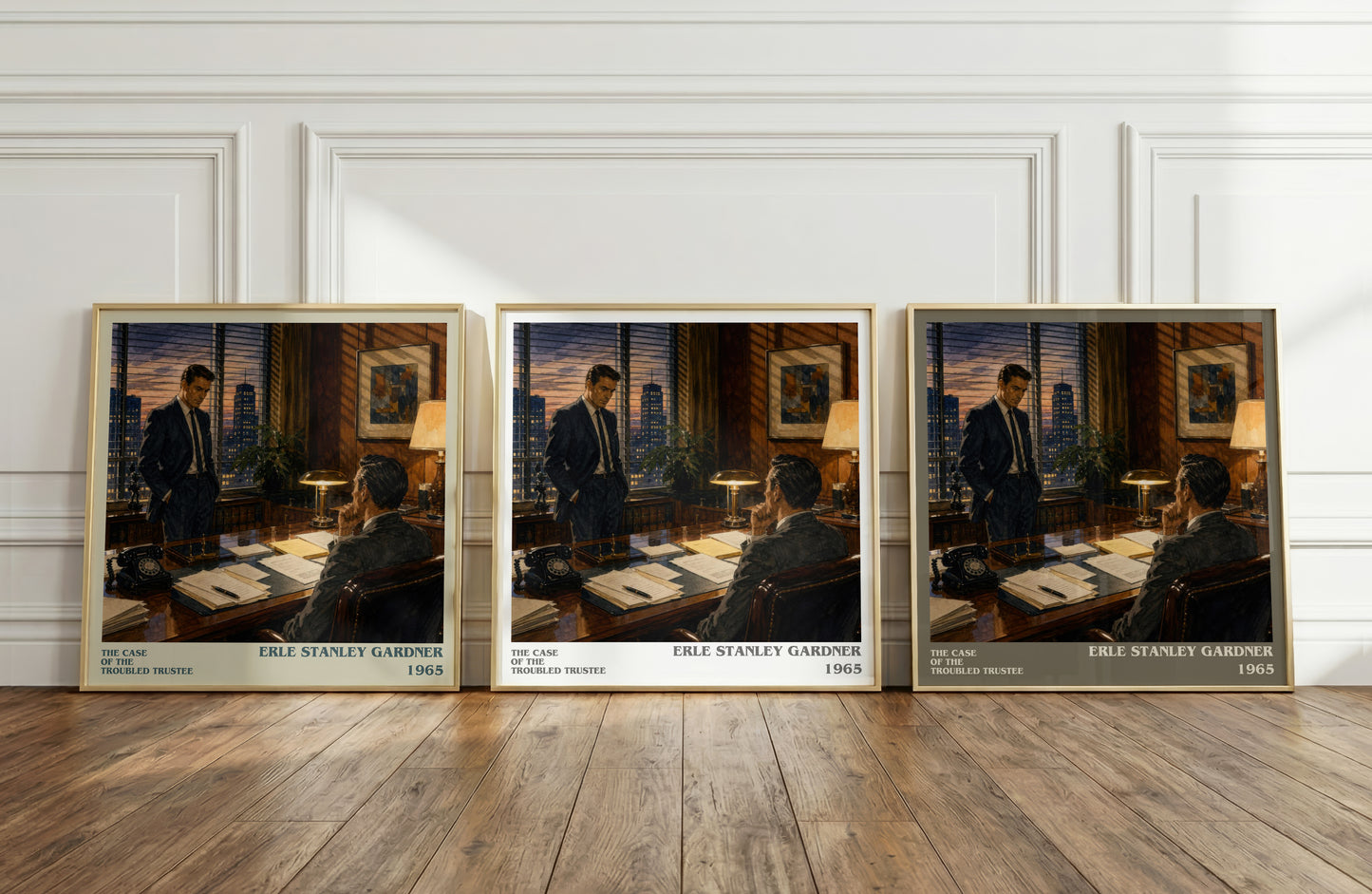The Case Of The Troubled Trustee literary art print colour and style options – Erle Stanley Gardner book art