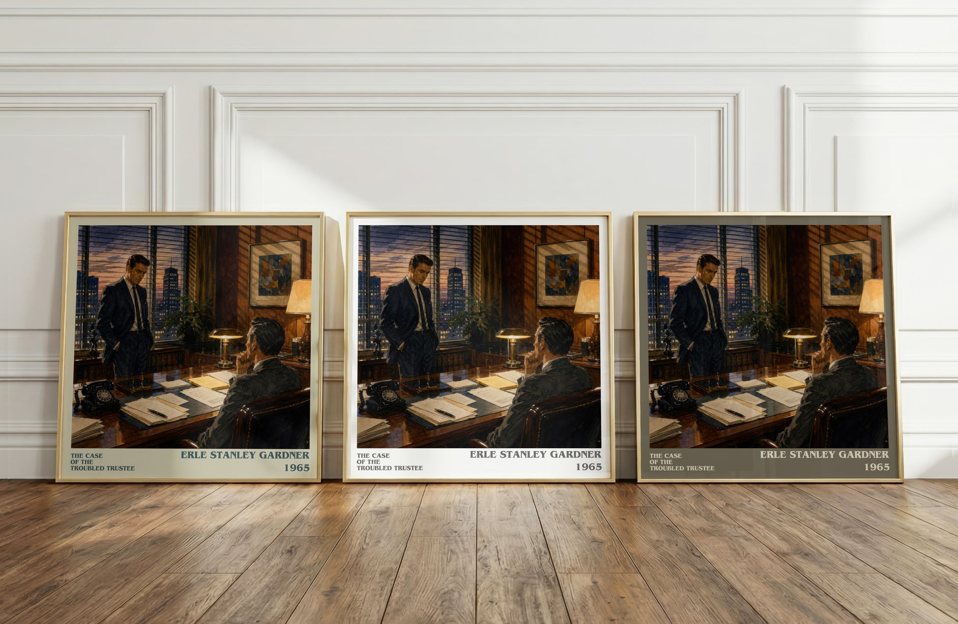 The Case Of The Troubled Trustee literary art print colour and style options – Erle Stanley Gardner book art