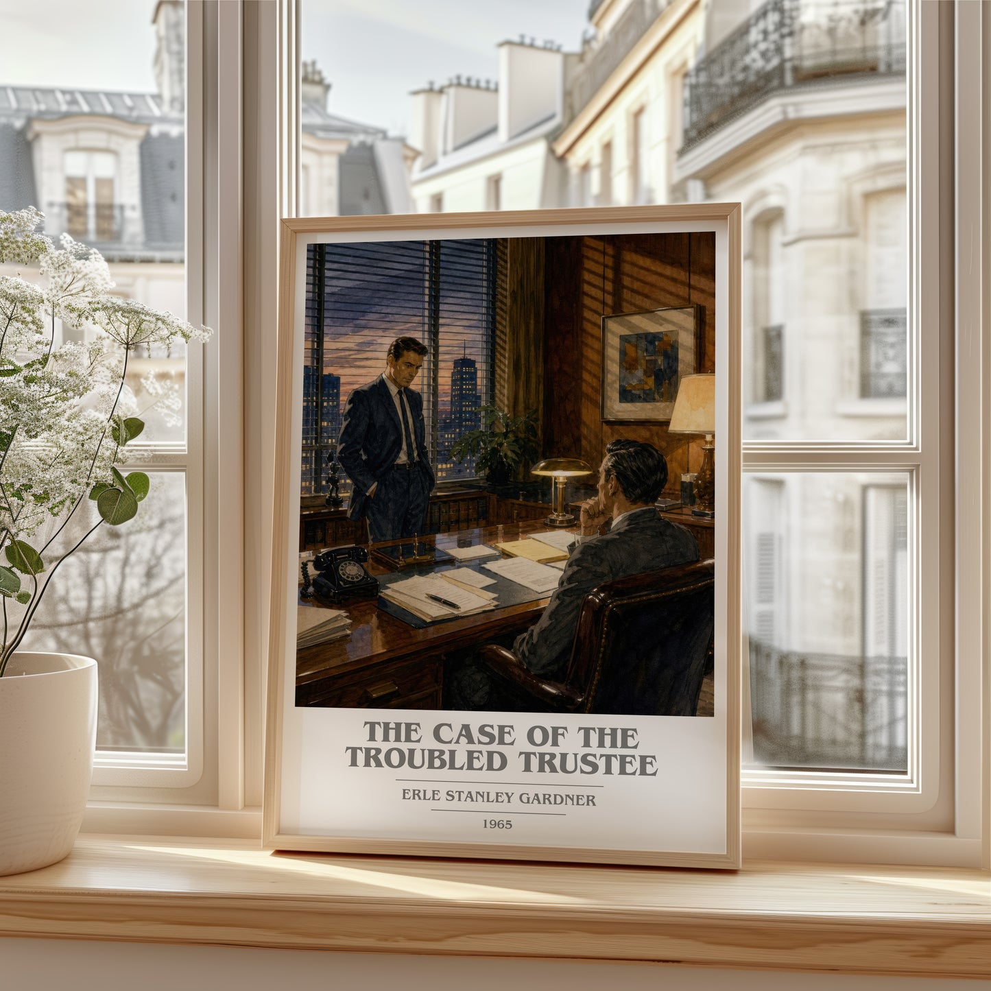 The Case Of The Troubled Trustee book cover poster colour and style options – Erle Stanley Gardner book art
