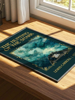 The Hunting Of The Snark Classic Book Art Print by Lewis Carroll – print on a sunlit desk