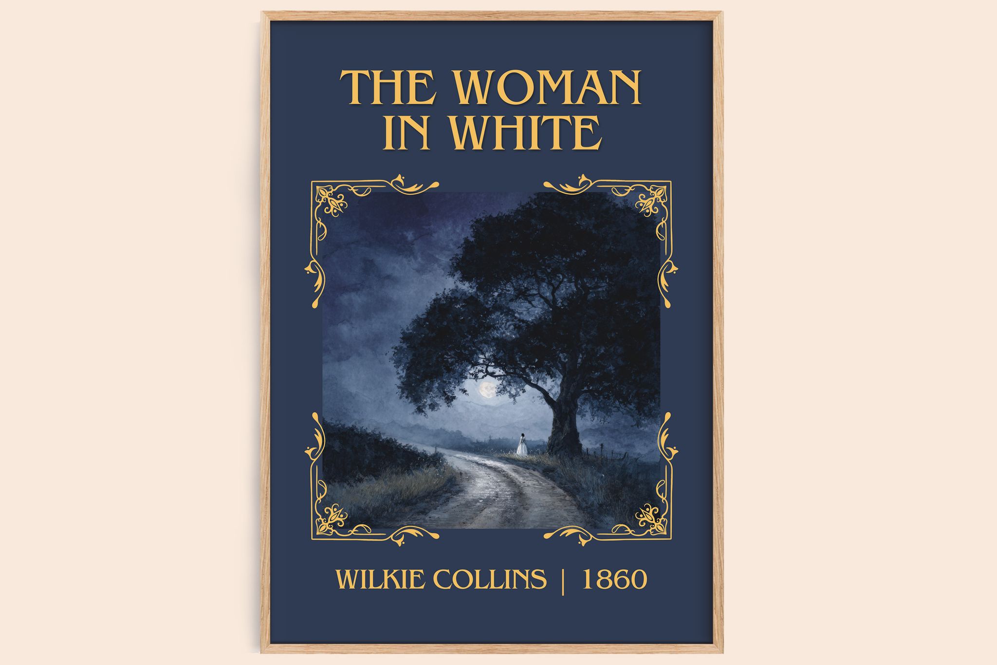 The Woman In White Classic Book Art Print by Wilkie Collins