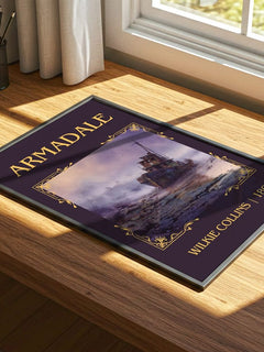 Armadale Classic Book Art Print by Wilkie Collins – print on a sunlit desk