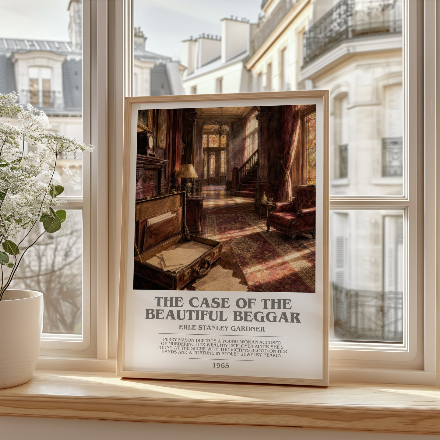 The Case Of The Beautiful Beggar bookish poster colour and style options – Erle Stanley Gardner book art