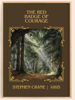 The Red Badge Of Courage Classic Book Art Print by Stephen Crane – book poster