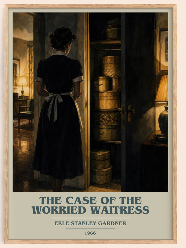 Case Of The Worried Waitress Book Cover Poster by Erle Stanley Gardner