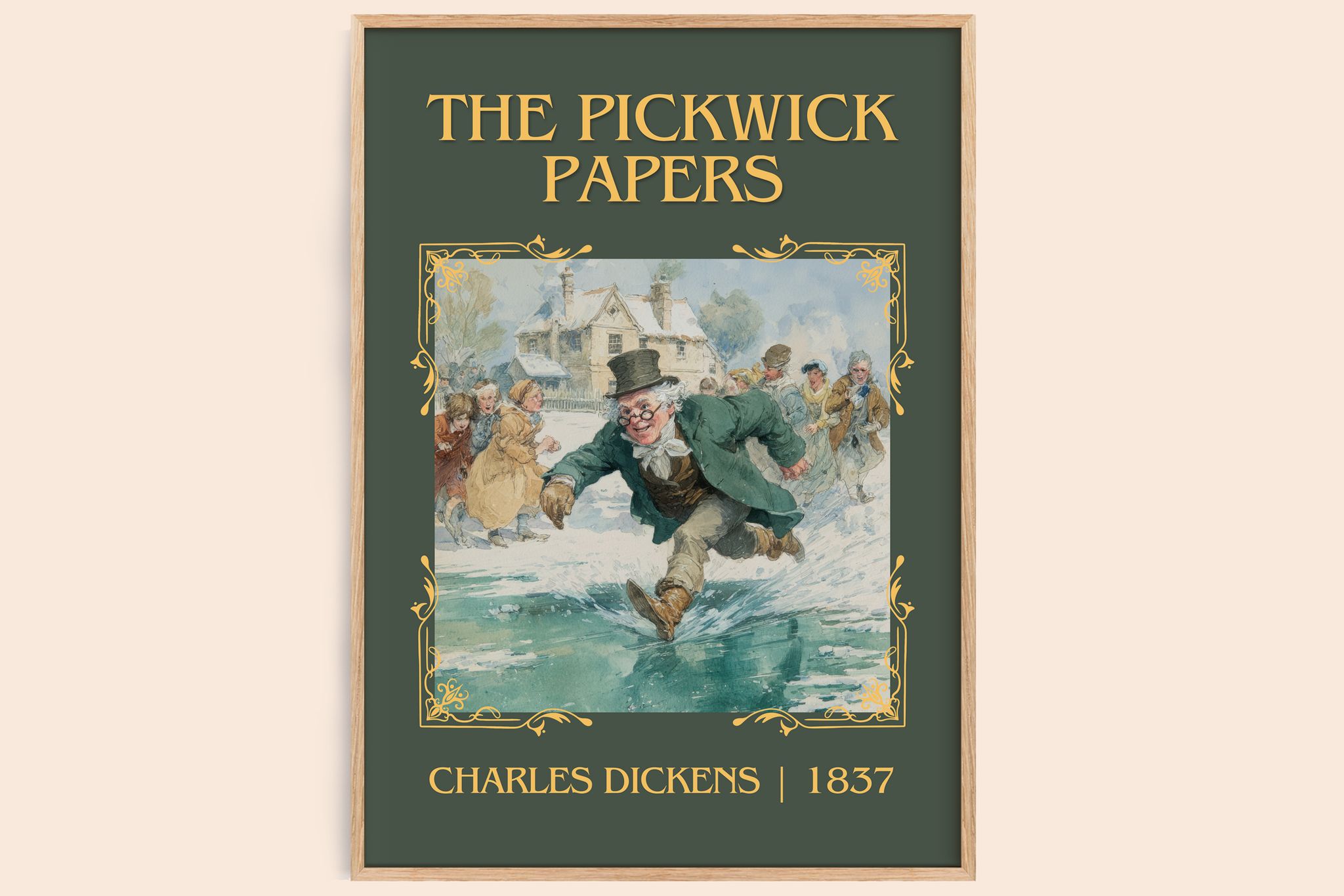 The Pickwick Papers Classic Book Art Print by Charles Dickens