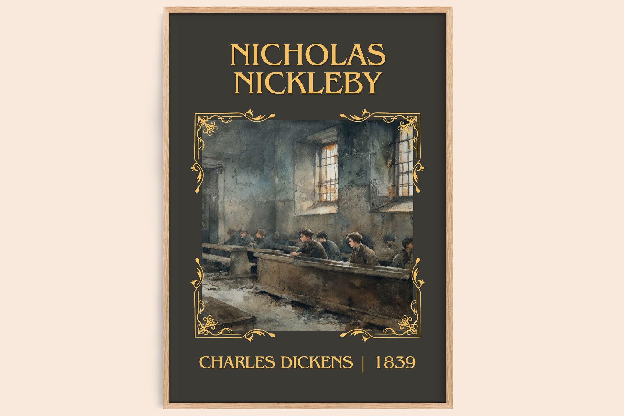 Nicholas Nickleby Classic Book Art Print by Charles Dickens
