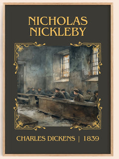 Nicholas Nickleby Classic Book Art Print by Charles Dickens – book poster
