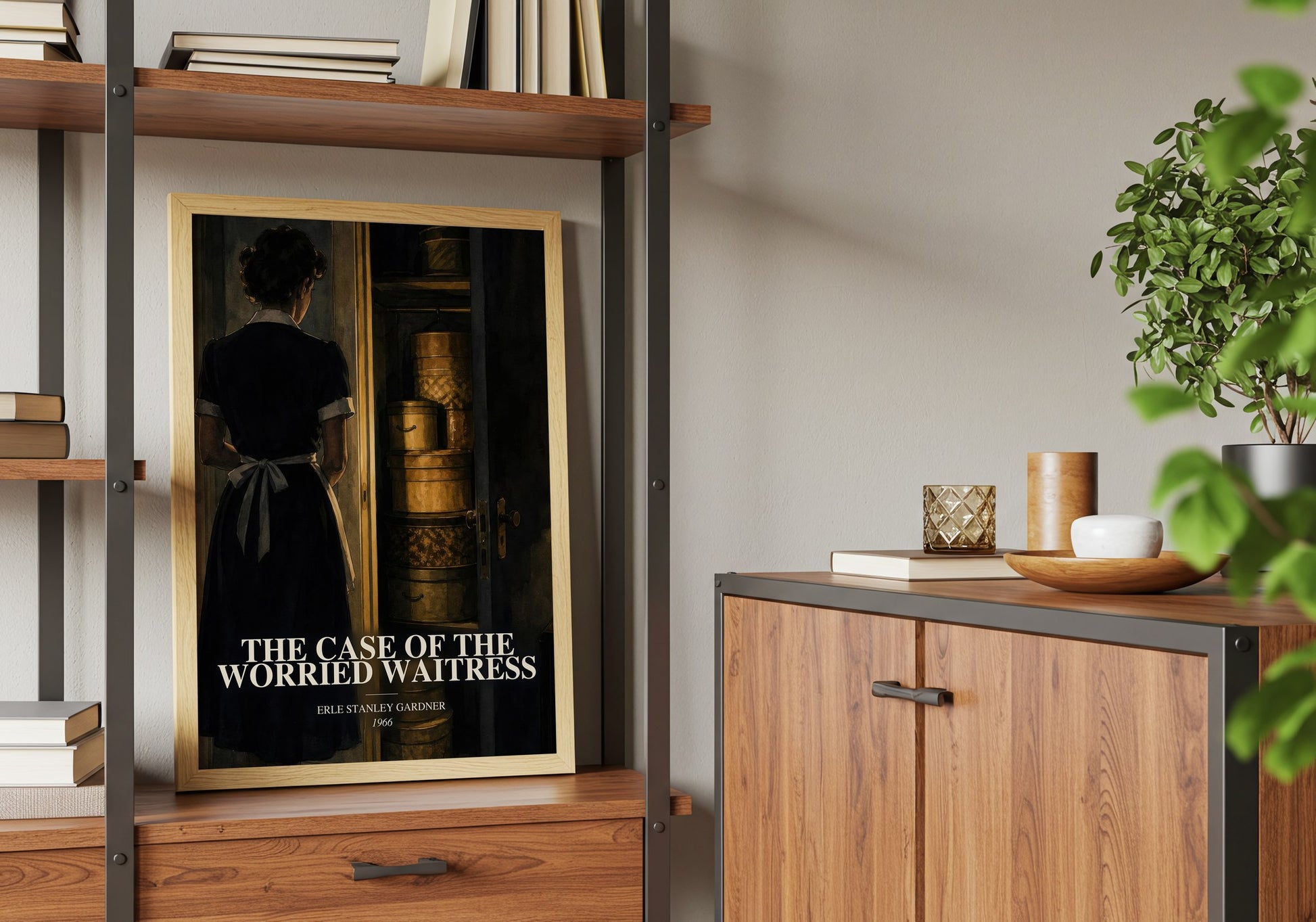 The Case Of The Worried Waitress book watercolour illustration paper finish options – matte satin gloss