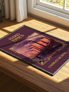 Hard Times Classic Book Art Print by Charles Dickens – print on a sunlit desk