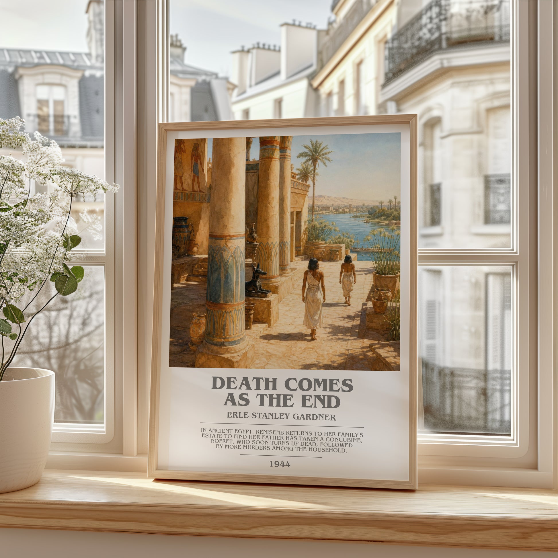 Death Comes As The End bookish poster colour and style options – Erle Stanley Gardner book art