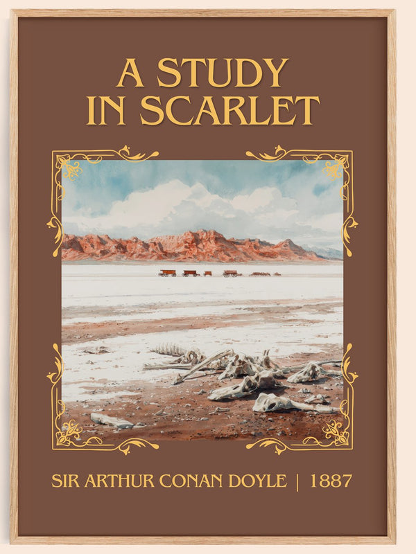 A Study In Scarlet Classic Book Art Print by Sir Arthur Conan Doyle – book poster