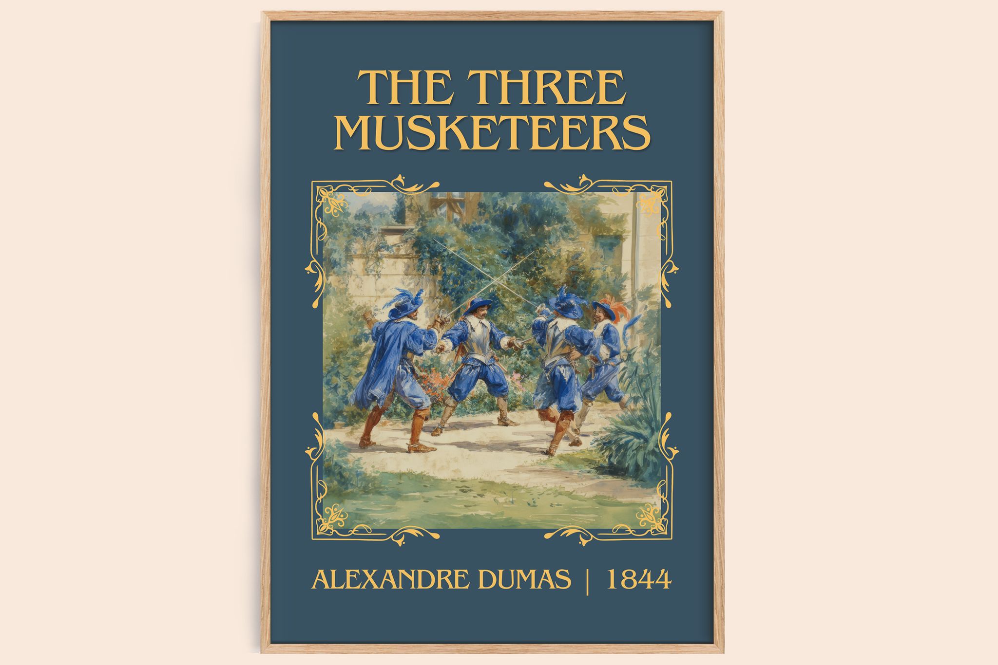 The Three Musketeers Classic Book Art Print by Alexandre Dumas