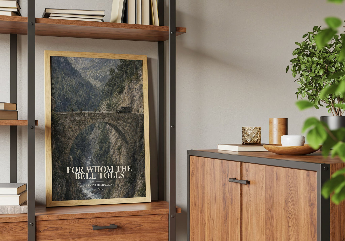 For Whom The Bell Tolls book watercolour illustration paper finish options – matte satin gloss