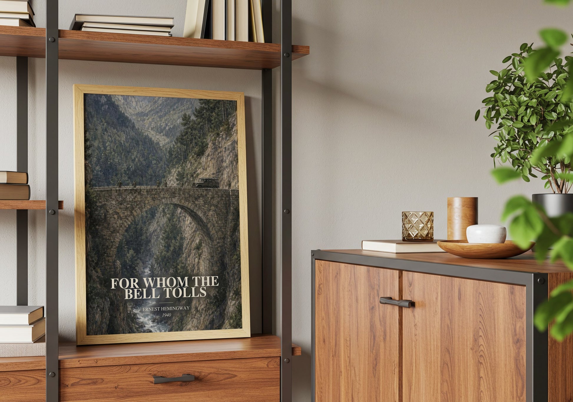For Whom The Bell Tolls book watercolour illustration paper finish options – matte satin gloss