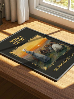 Adam Bede Classic Book Art Print by George Eliot – print on a sunlit desk
