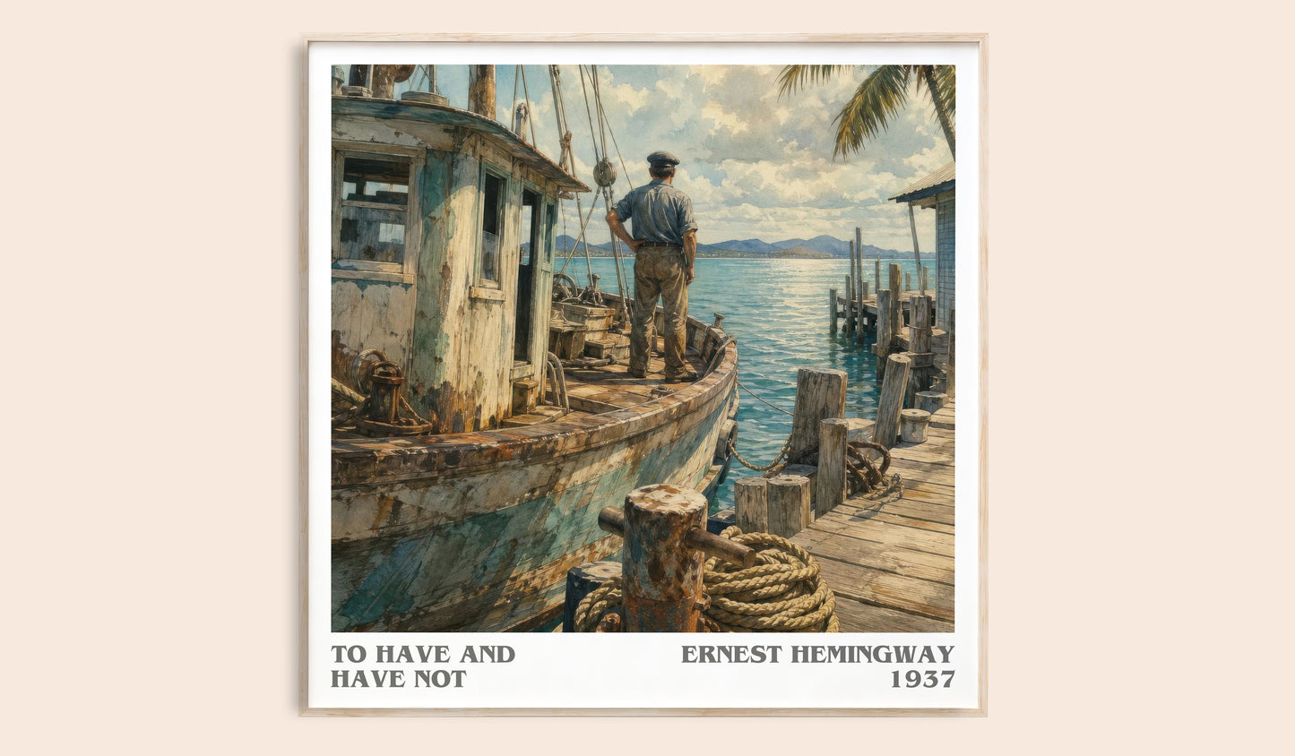 To Have And Have Not literary book poster by Ernest Hemingway – framed literary art print