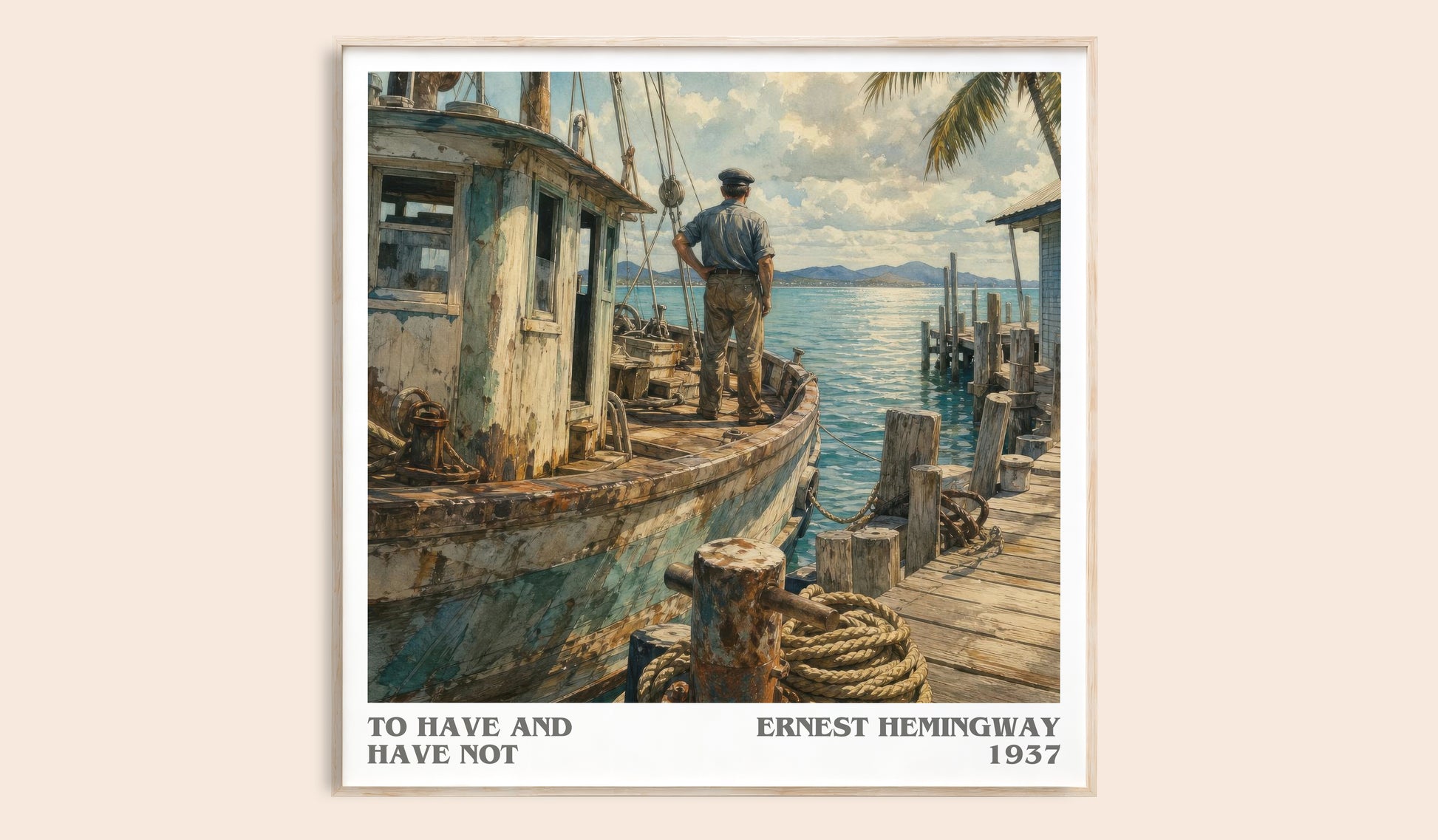 To Have And Have Not literary book poster by Ernest Hemingway – framed literary art print
