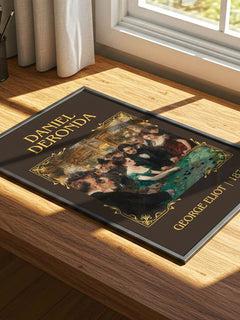Daniel Deronda Classic Book Art Print by George Eliot – print on a sunlit desk
