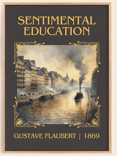 Sentimental Education Classic Book Art Print by Gustave Flaubert – book poster