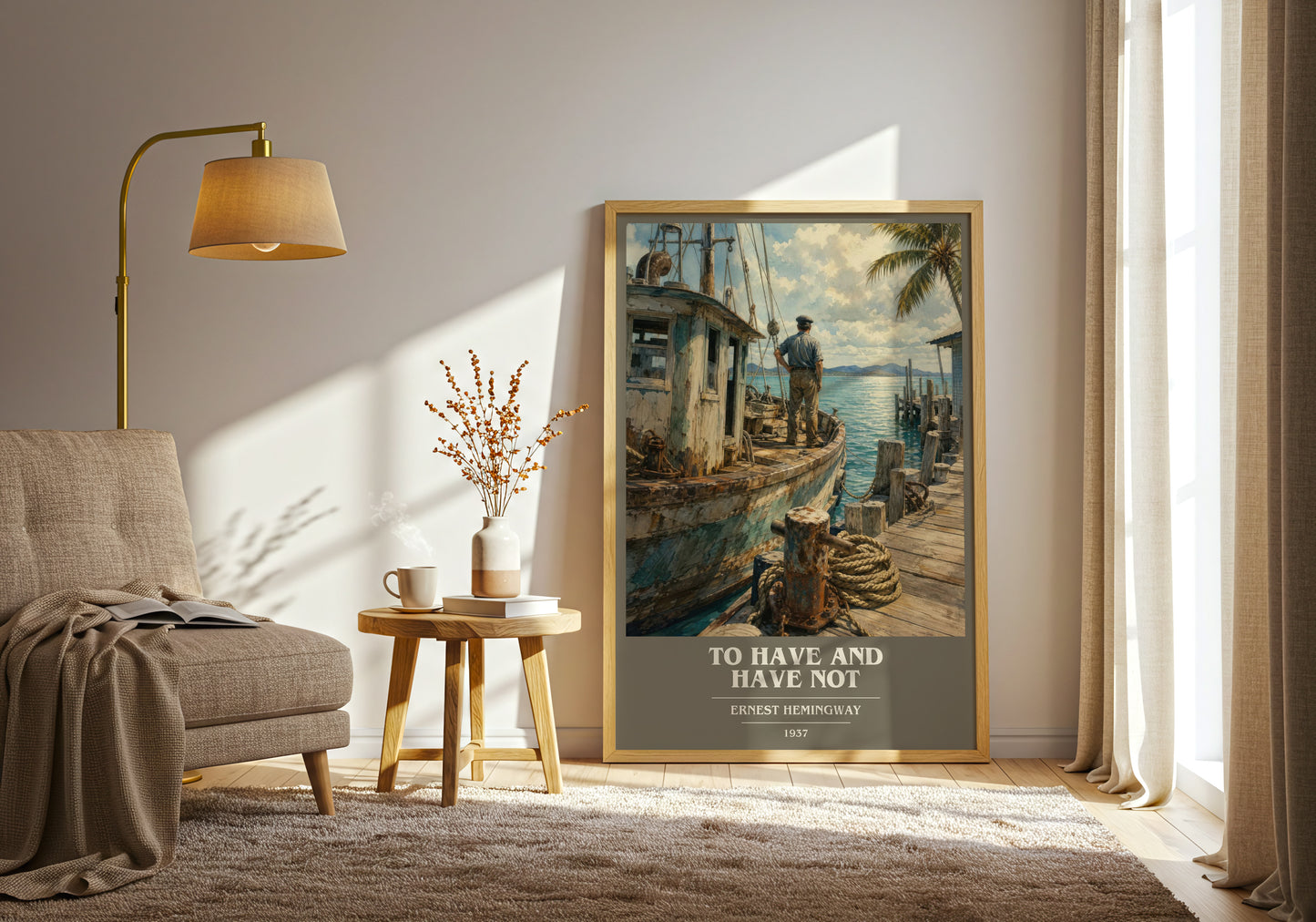 To Have And Have Not book cover print on bookshelf – Ernest Hemingway fan gift