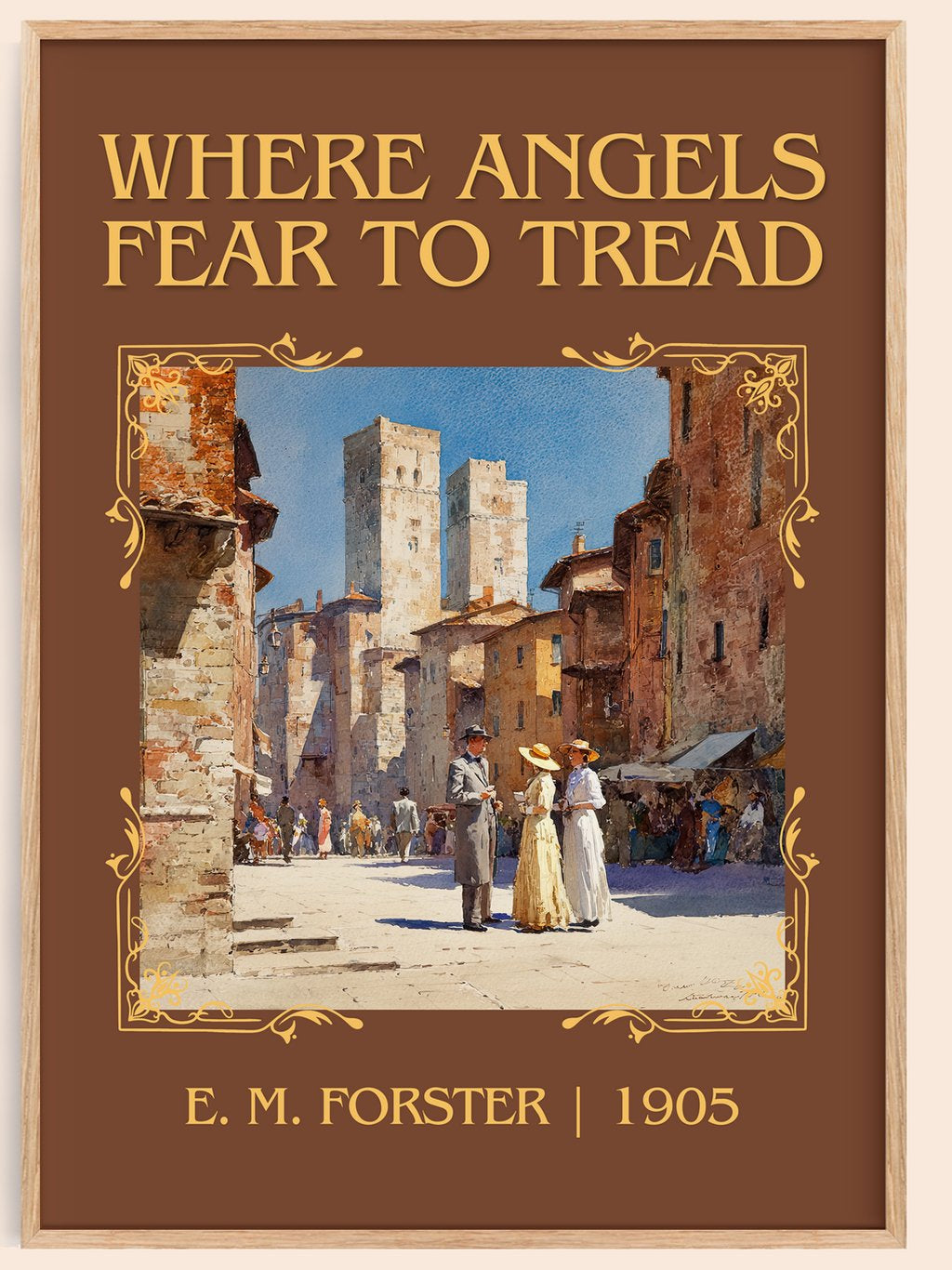 Where Angels Fear To Tread Classic Book Art Print by E. M. Forster – book poster