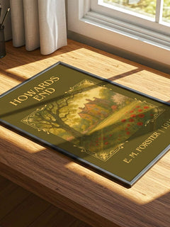 Howards End Classic Book Art Print by E. M. Forster – print on a sunlit desk